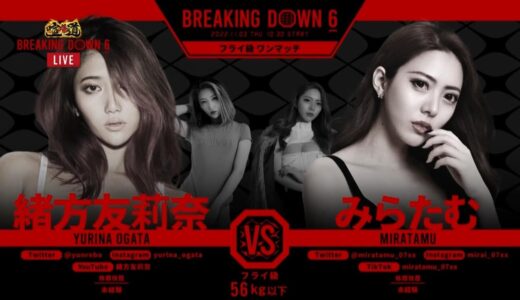 【ブレイキングダウン６】緒方友莉奈VSみらたむの試合。女同士の戦いが怖すぎる...【オーディション/朝倉未来/朝倉海/Breaking Down6/BREAKINGDOWN】