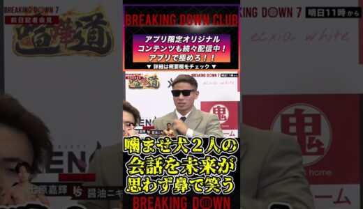 噛ませ犬２人の会話を朝倉未来が思わず鼻で笑う…醤油ニキ vs 七原嘉輝【ブレイキングダウン7/ブレイキングダウン/BreakingDown/記者会見】#shorts